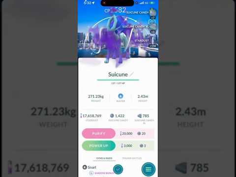 ✨Shiny BACKGROUND Shadow Suicune CAUGHT in Pokemon Go!✨ sho… サムネイル