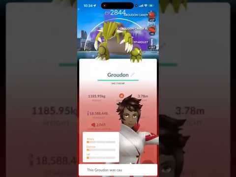 ✨Shiny BACKGROUND SHADOW GROUDON CAUGHT IN Pokemon Go!!!✨ s… サムネイル