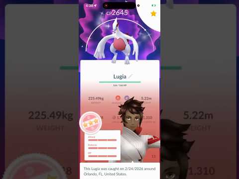 💯✨I GOT A SHUNDO LUGIA IN POKEMON GO!!!✨💯 shorts pokemon サムネイル