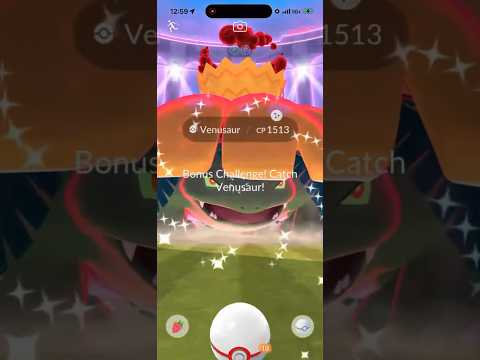 ✨Shiny GMAX Venusaur CAUGHT in Pokemon Go!✨ shorts pokemon サムネイル