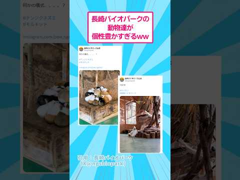 長崎バイオパークの動物達が個性豊かすぎるwww おもしろ 動物 サムネイル