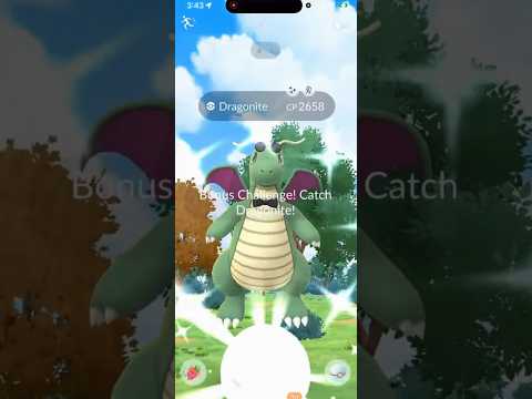 ✨Shiny Costume Dragonite CAUGHT in Pokemon Go!✨ shorts poke… サムネイル