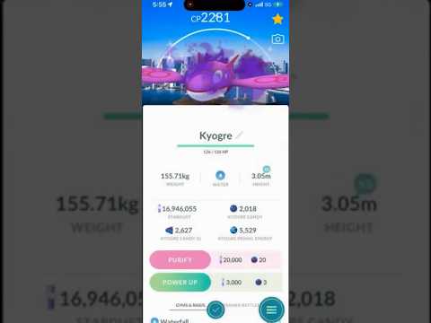 ✨Shiny BACKGROUND Shadow Kyogre CAUGHT In Pokemon Go!✨ shor… サムネイル