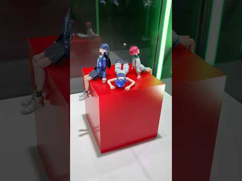 ガンダム展示！S.H.Figuartsのマチュ、ニャアン、シュウジの3人の仲良しシーン好きな人多い気がする😁魂ネイショ…