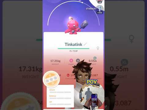 0️⃣0 IV Tinkatink CAUGHT in Pokemon Go!0️⃣ shorts pokemon サムネイル
