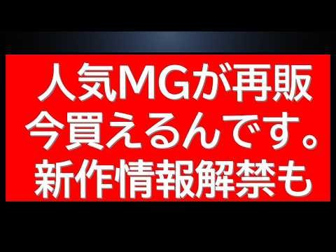人気MGガンプラが再販！在庫復活中！本日は新作情報も解禁されました。 サムネイル